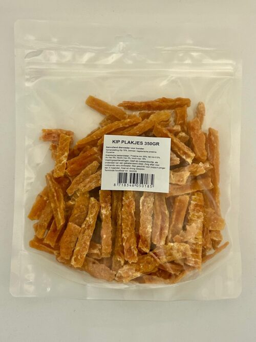 Gedroogde Kip Plakjes voor de Hond - 350 Gram