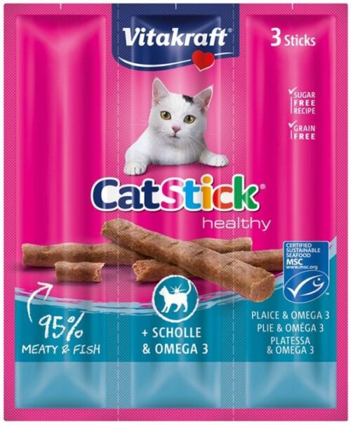Catstick met Schol en Omega 3