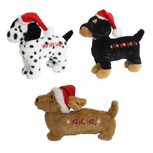 Kerstspeelgoed Hond Ho Ho Ho met Piep