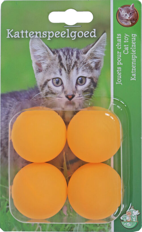 Kattenspeelgoed Ping Pong Bal - 4 Stuks